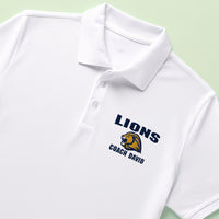 Custom Coach Polo Shirt for Men and Women - Personalized Mascot Embroidered Polo for Teams (Adult)