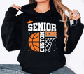 Custom Senior Night Basketball Family 2026 Hoodie, Class of 2026 Graduate Shirt, Senior Graduation Hoodie