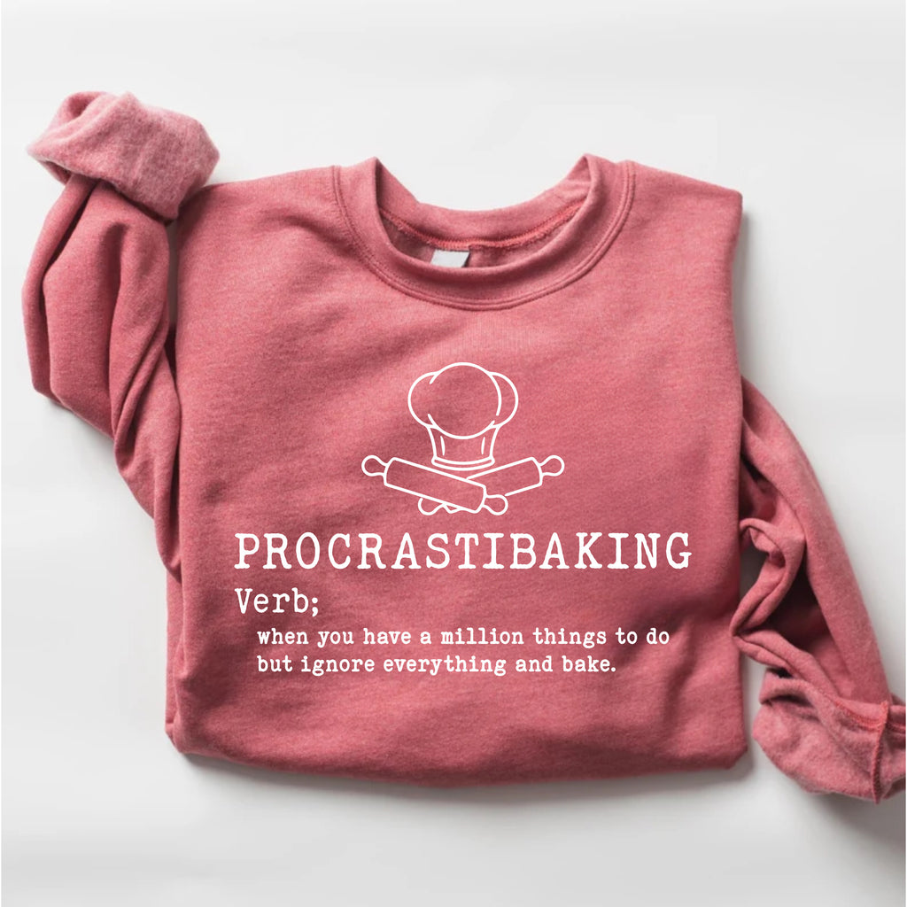 Procrastibaking Sweatshirt, Funny Baking Sweatshirt