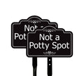 2 Pack Not a Potty Spot Yard Sign with 16