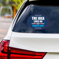 Justice for Charlie Vinyl Sticker, A True Patriot Charlie Kirk, Charlie Kirk Freedom, Charlie Kirk Is My Hero Bumper Sticker, 6" x 4.5"