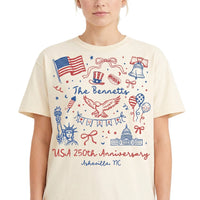 Personalized USA 250th Anniversary Shirt, Custom Family Matching Tee, Patriotic Semiquincentennial Outfit, July 4th Gift, 1776 2026 Gift