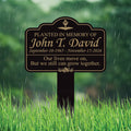 Planted in Memory Aluminum Yard Sign, Personalized Memorial Garden Stake, 10x14 Rust-Free Outdoor Grave Marker, Custom Name Memorial Sign