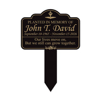 Planted in Memory Aluminum Yard Sign, Personalized Memorial Garden Stake, 10x14 Rust-Free Outdoor Grave Marker, Custom Name Memorial Sign