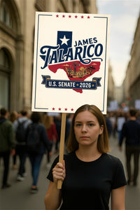 James Talarico For Texas Senate 2026 Election Sign, Democratic Party, Political Campaign Sign, Senate Election 2026 Race Poster Sign