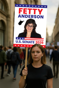 Fetty Anderson For West Virginia Senate 2026 Election Sign, Republican, Political Campaign Sign, Senate Election 2026 Race Poster Sign