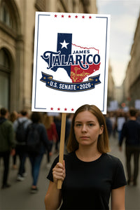 James Talarico For Texas Senate 2026 Election Sign, Democratic Party, Political Campaign Sign, Senate Election 2026 Race Poster Sign
