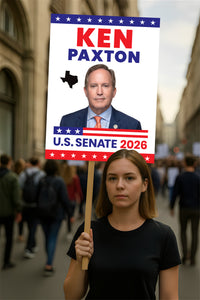 Ken Paxton For Texas Senate 2026 Election Sign, Republican Party, Political Campaign Sign, Senate Election 2026 Race Poster Sign
