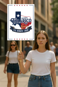 James Talarico For Texas Senate 2026 Election Sign, Democratic Party, Political Campaign Sign, Senate Election 2026 Race Poster Sign