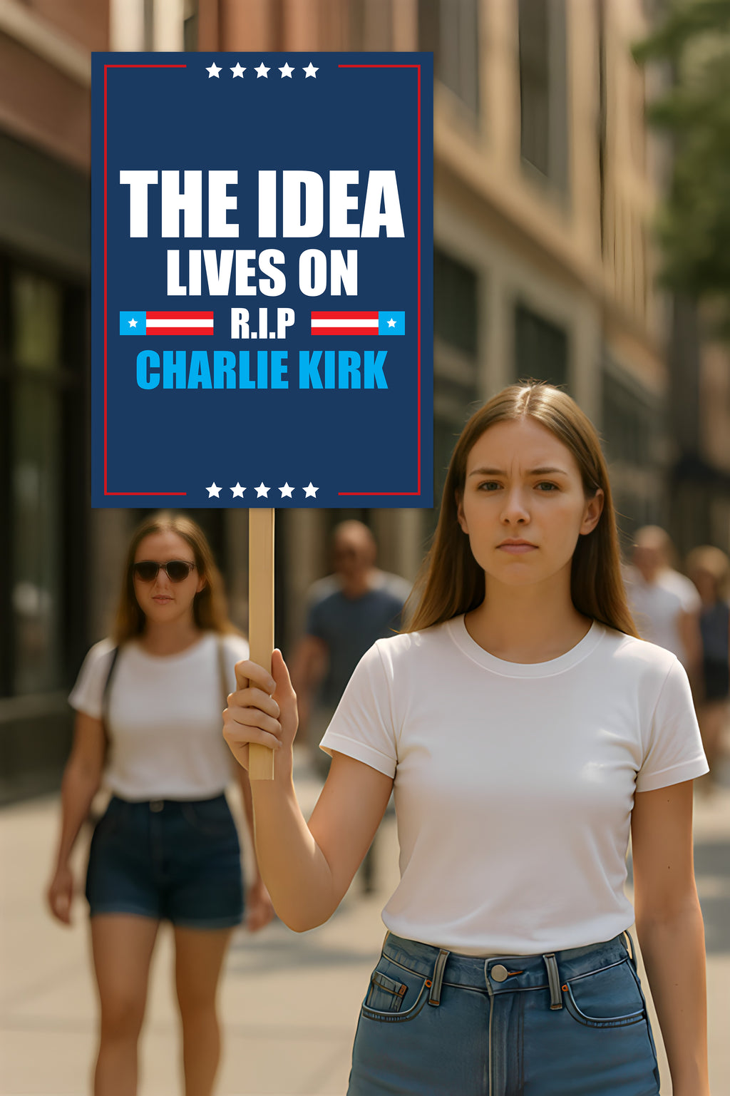 Justice for Charlie Protest Sign, A True Patriot Charlie Kirk, Charlie Kirk Is My Hero Political Poster