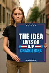 Justice for Charlie Protest Sign, A True Patriot Charlie Kirk, Charlie Kirk Is My Hero Political Poster