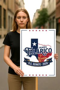 James Talarico For Texas Senate 2026 Election Sign, Democratic Party, Political Campaign Sign, Senate Election 2026 Race Poster Sign