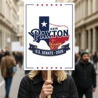 Ken Paxton For Texas Senate 2026 Election Sign, Republican Party, Political Campaign Sign, Senate Election 2026 Race Poster Sign