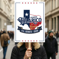 James Talarico For Texas Senate 2026 Election Sign, Democratic Party, Political Campaign Sign, Senate Election 2026 Race Poster Sign