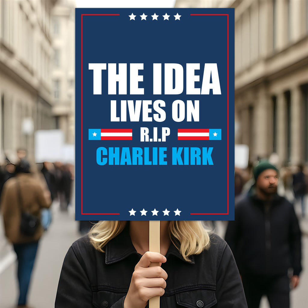 Justice for Charlie Protest Sign, A True Patriot Charlie Kirk, Charlie Kirk Is My Hero Political Poster