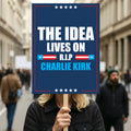 Justice for Charlie Protest Sign, A True Patriot Charlie Kirk, Charlie Kirk Is My Hero Political Poster