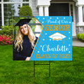 Personalized Graduation Yard Sign 2025 with Photo, 2025 Senior Grad Sign, Class of 2025, Custom Graduation 2025 Yard Sign with Metal H-Stake