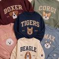 Custom Dog Embroidered Sweatshirt, Personalized Pet Portrait Hoodie, Custom Name and Year Shirt, Dog Lover Sweatshirt, Fur Mama Gift