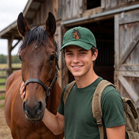 Personalized Horse Portrait Embroidered Hat, Custom Pet Photo Baseball Cap, Low Profile Dad Hat, Equestrian Rider Gift, Pet Lover Gift