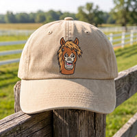 Personalized Horse Portrait Embroidered Hat, Custom Pet Photo Baseball Cap, Low Profile Dad Hat, Equestrian Rider Gift, Pet Lover Gift