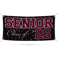 Senior Graduation 2026 Banner Sign - 13 Oz Waterproof Seniors 26, Class of 2026