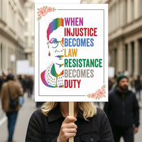 Abolish ICE No One Is Illegal Protest Sign, No Kings In America, Anti-Trump Resistance Political Protest Poster, Resist Fascism Rally Sign