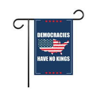 No Kings In America Garden Flag, 12x18 Inch Double Sided, Democracies Have No Kings, Anti-Trump Flag, Resist Racism, Resist Fascism Flag