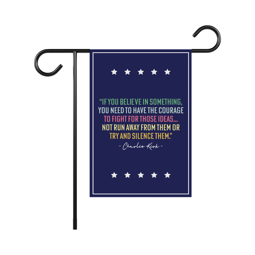 Justice for Charlie Garden Flag, A True Patriot Charlie Kirk Yard Flag, Charlie Kirk Is My Hero Outdoor Flag, Charlie Kirk Freedom Flag