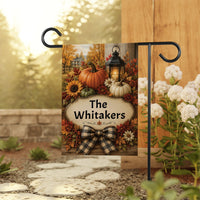 Personalized Fall Garden Flag, 12x18 Double Sided Yard Flag, Autumn Welcome Sign, Thanksgiving Pumpkin Porch Decor, Housewarming Gift