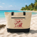 Custom Birthday Trip Tote Bag with Zipper, Personalized Beach Birthday Canvas Tote Bag, Girls Trip Party Favor, 30th 40th 50th 60th Gift