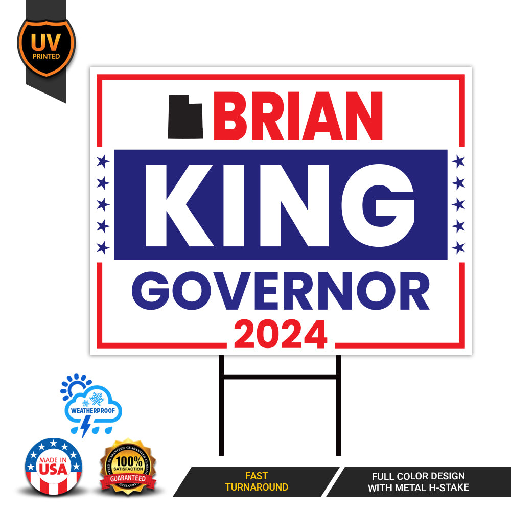 a political sign with the name of a political campaign
