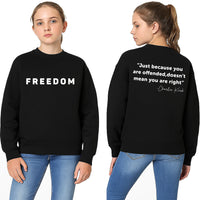Charlie Kirk Freedom Sweatshirt, A True Patriot Charlie Kirk Shirt, Charlie Kirk Is My Hero Sweatshirt, Front Back