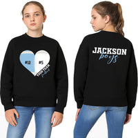 Custom Football Mom Sweatshirt, Personalized Football Shirt, Game Day Football Sweatshirt, Front Back