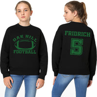 Custom Football Team Name and Number Sweatshirt, Gift for Football Team Lover Sweatshirt, Football Mama Sweatshirt, Front Back