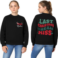 Last Christmas As A Miss Sweatshirt, Custom Bride Christmas Shirt, Future Mrs Sweatshirt, Front Back