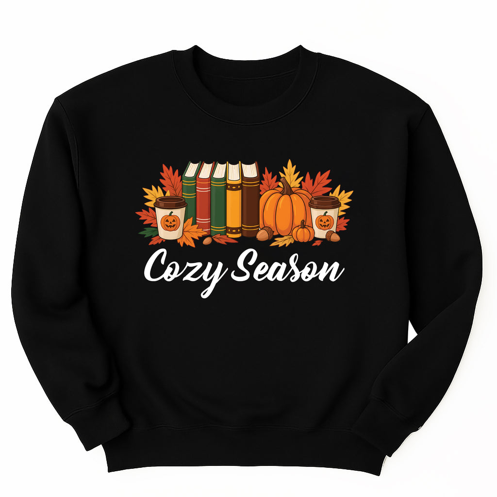 Cozy Season Fall Sweatshirt, Cute Autumn Crewneck Tee, Cozy Fall Graphic Sweatshirt