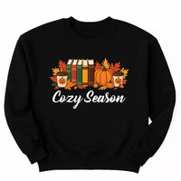 Cozy Season Fall Sweatshirt, Cute Autumn Crewneck Tee, Cozy Fall Graphic Sweatshirt