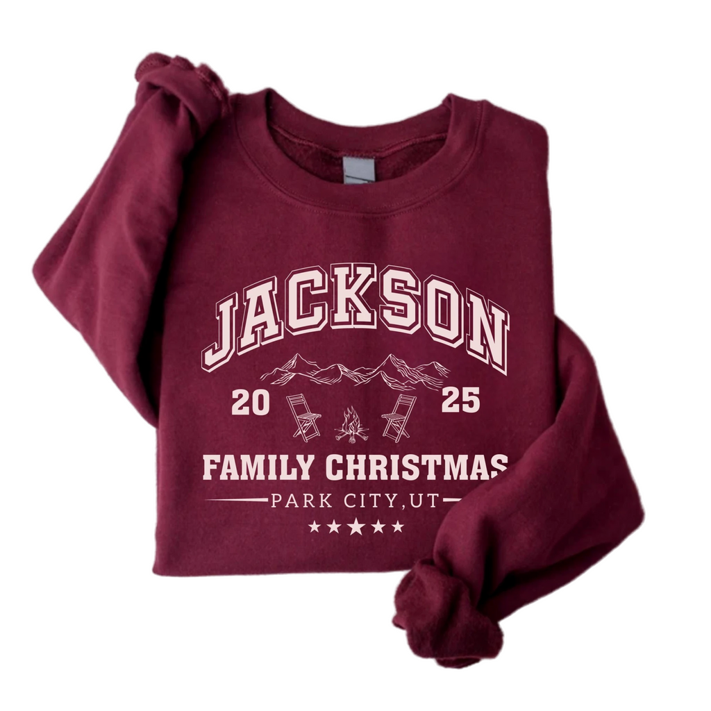Custom Family Christmas Sweatshirt, Matching Family Christmas Shirt, Personalized Name Christmas Sweatshirt