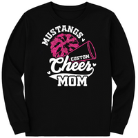 Cheer Mom Long Sleeve Shirt, Custom Cheer Shirt, Unisex Custom Name Tee