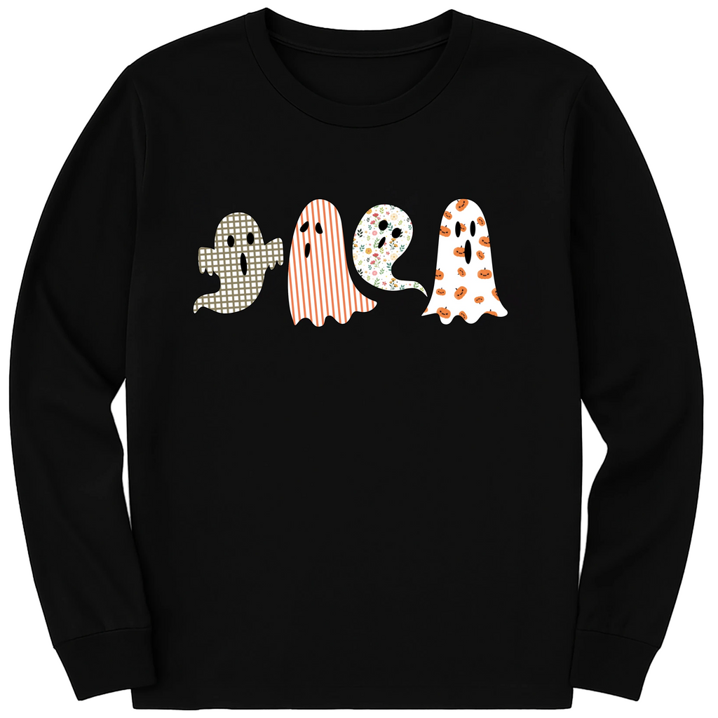 Halloween Ghost Long Sleeve Shirt, Cute Fall Ghost Tee, Spooky Season Autumn Shirt