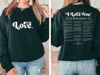 Custom “I Love You” Book Quotes Sweatshirt, Book Lover Valentine Tee, Bookish Love You Sweatshirt, Front Back