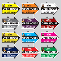 Custom Open House Arrow Yard Sign