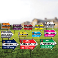 Custom Open House Arrow Yard Sign