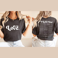 Custom “I Love You” Book Quotes Shirt, Book Lover Valentine Tee, Bookish Love You Shirt, Front Back