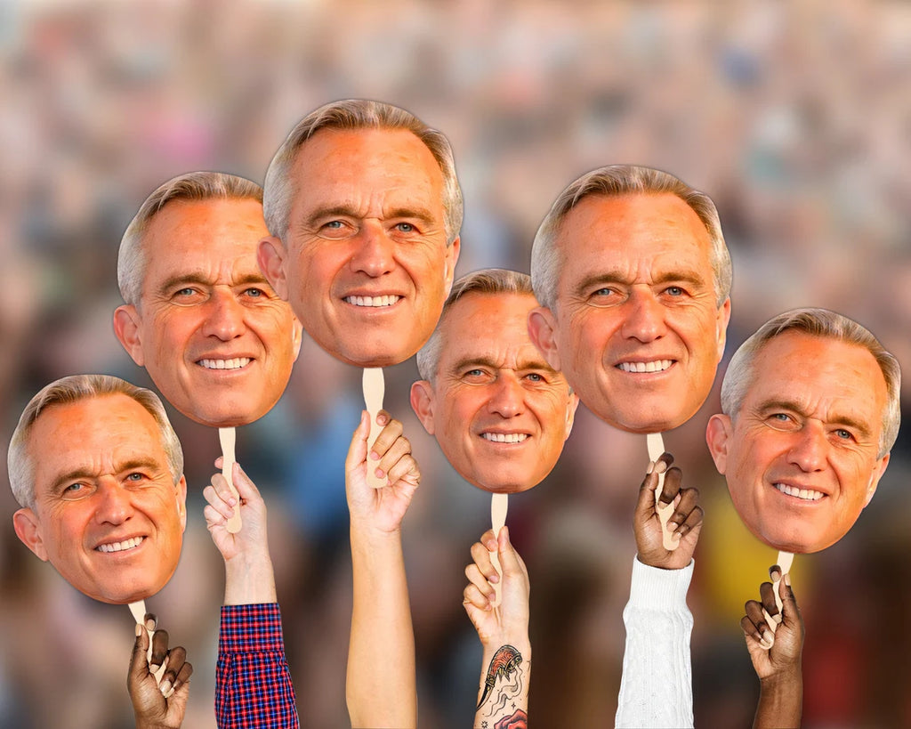 Comic Rfk Jr. Face Robert F. Kennedy Jr. Face Fans, RFK Jr. Big Head Cutouts – Voila Print Inc