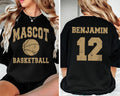 Basketball Mom Custom Name and Number Shirt, Game Day Basketball Mom Shirt, Personalized Basketball Team Tee, Front Back