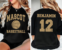 Basketball Mom Custom Name and Number Shirt, Game Day Basketball Mom Shirt, Personalized Basketball Team Tee, Front Back
