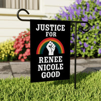 Justice For Renee Good Garden Flag, Double Sided, Keep the Immigrants, Deport the Racists Flag, Anti-Trump, Abolish ICE, Resist Fascism Flag