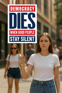 Abolish ICE No One Is Illegal Protest Sign, No Kings In America, Anti-Trump Resistance Political Protest Poster, Resist Fascism Rally Sign