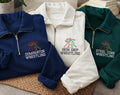 Wrestling Team Embroidered Quarter Zip Sweatshirt, Personalized Wrestling Pullover, Custom Team Name Wrestling Gift, Coach Fan Wear